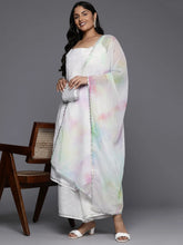 Plus Size Floral Printed Gotta Patti Pure Cotton Kurta Set-AP-AHKUPZDU-COMBO-706